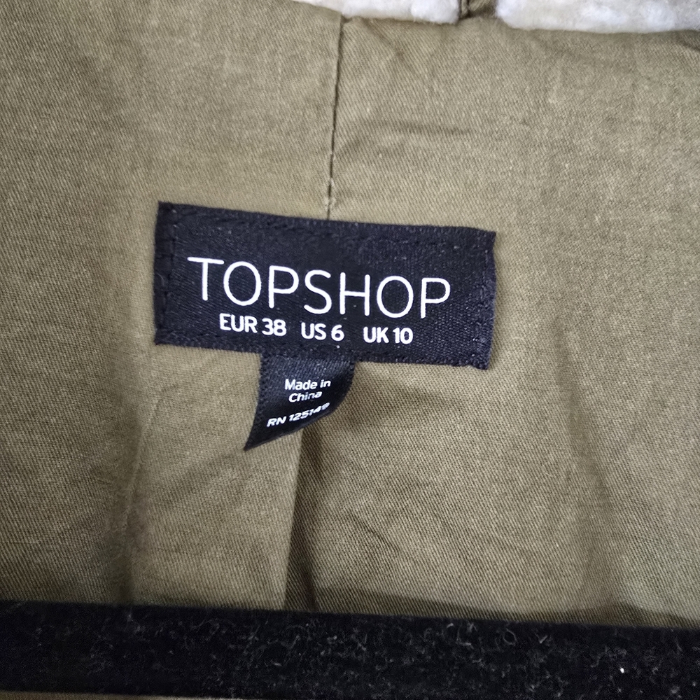 Topshop Teddy Cream Sherpa Jacket - Picture 3 of 8